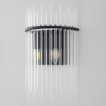 Бра со стеклянными прозрачными трубками и черным металлическим каркасом Nembus варинант исполнения - 3 | Loft Concept в Омске