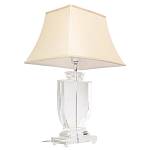 Настольная лампа хрустальная с бежевым абажуром Perfect варинант исполнения - 2 | Loft Concept в Омске