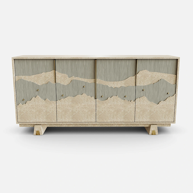 Буфет Okinawa Taupe Large Бежевый Серый Золотой в Омске | Loft Concept 