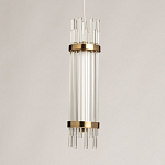Подвесной светильник с цилиндрическим плафоном из прозрачных стеклянных трубок Nembus варинант исполнения - 3 | Loft Concept в Омске