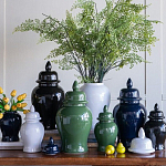 Ваза с крышкой однотонная Высота 31 см Chinoiserie Ceramics варинант исполнения - 4 | Loft Concept в Омске