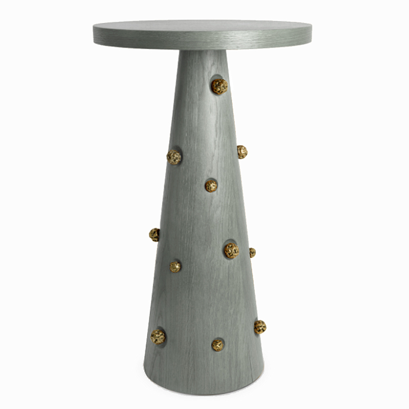 Приставной столик Okinawa Taupe Side table Серый Золотой в Омске | Loft Concept 