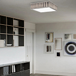 Потолочный светильник квадратный с гофрированным абажуром цвета графит Millennium варинант исполнения - 3 | Loft Concept в Омске