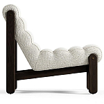 Кресло с деревянным каркасом и обивкой из белой ткани букле Medieval Furniture варинант исполнения - 4 | Loft Concept в Омске