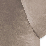 Барный стул со спинкой и металлической подставкой на 4-х деревянных ножках Бежевый Велюр Vendramin Chair варинант исполнения - 4 | Loft Concept в Омске