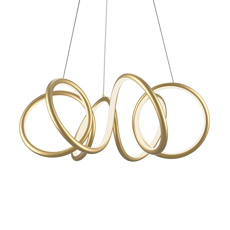 Люстра подвесная Curve 3000-4000К Черный Латунь в Омске | Loft Concept 