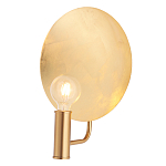 Бра с золотым круглым отражателем и открытой лампой Sun Glow Disc варинант исполнения - 3 | Loft Concept в Омске