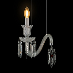 Подвесной светильник стеклянный в виде канделябра Curved Glass Chandelier варинант исполнения - 6 | Loft Concept в Омске