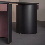 Дизайнерский письменный стол овальной формы с 2-мя выдвижными ящиками по бокам Parsec варинант исполнения - 2 | Loft Concept в Омске