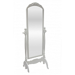 Зеркало напольное белое из массива бука с легкими потертостями White Provence варинант исполнения - 1 | Loft Concept в Омске