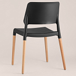 Пластиковый стул на ножках из массива бука Ferret Black 4 шт варинант исполнения - 5 | Loft Concept в Омске