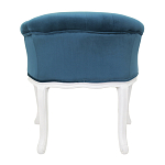 Кресло низкое в стиле прованс Louis French Armchair white and blue velour варинант исполнения - 2 | Loft Concept в Омске