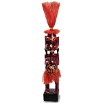 Деревянная декоративная статуэтка Asmat Red Straw Headdress Statuette Red варинант исполнения - 1 | Loft Concept в Омске
