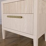 Прикроватная Тумбочка Primo с двумя ящиками Светлый дуб варинант исполнения - 3 | Loft Concept в Омске