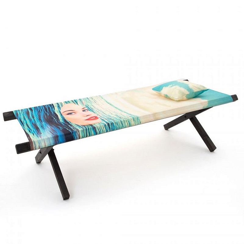 Шезлонг Seletti Poolbed Seagirl Черный Голубой в Омске | Loft Concept 