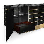 Дизайнерский комод в сочетании черного и золотого цвета Nubian варинант исполнения - 2 | Loft Concept в Омске