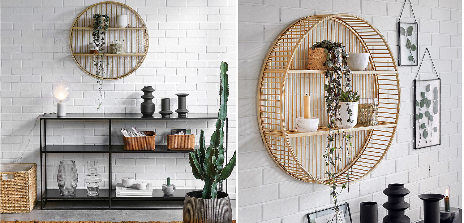 Полка Wicker Bamboo Shelf Полка Wicker Bamboo Shelf - Loft-Concept в Омске