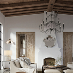 Бра с двумя тканевыми абажурами в форме цилиндра Prerequisites варинант исполнения - 4 | Loft Concept в Омске