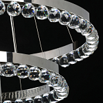 Люстра с тремя кольцами цвета хром и прозрачными хрустальными шарами по периметру Sacramento Transparent Balls Chandelier варинант исполнения - 7 | Loft Concept в Омске