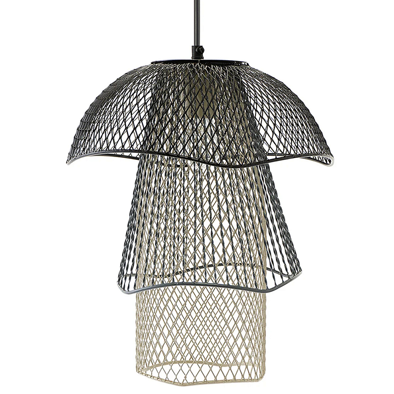 Подвесной светильник Black Grey Mesh Tube Lampshade Hanging Lamp Черный Серый Бежевый Подвесной светильник Black Grey Mesh Tube Lampshade Hanging Lamp Черный Серый Бежевый в Омске | Loft Concept
