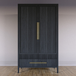 Шкаф платяной Primo с выдвижными ящиками шпон Светлый дуб варинант исполнения - 2 | Loft Concept в Омске