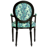 Стул из натурального бука с подлокотниками Ikat Pattern бирюзовый варинант исполнения - 2 | Loft Concept в Омске