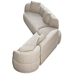 Угловой диван Calypso с поворотным механизмом и пуфом   варинант исполнения - 4 | Loft Concept в Омске