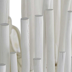 Люстра белая с несколькими ярусами деревянных палочек Bright Wooden Chandelier варинант исполнения - 10 | Loft Concept в Омске