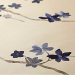 Обои ручная роспись Cherry Tree Original colourway on Stone Ochre dyed silk варинант исполнения - 2 | Loft Concept в Омске