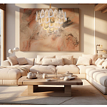 Люстра с многослойными белыми и прозрачными подвесками Character Chandelier варинант исполнения - 3 | Loft Concept в Омске