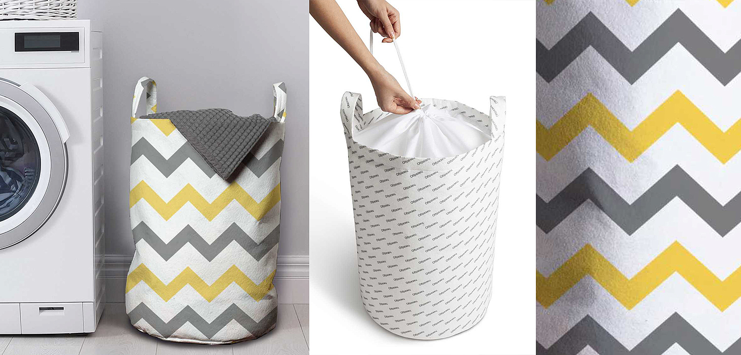 Корзина Mustard and Gray Chevron Basket Корзина Mustard and Gray Chevron Basket - Loft-Concept в Омске
