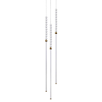 Подвесной светильник с 3-мя вертикальными плафонами и белыми шариками PEARLS Suspension варинант исполнения - 1 | Loft Concept в Омске