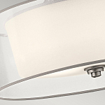 Потолочный светильник с двойным цилиндрическим плафоном из белого стекла и прозрачной органзы Kichler варинант исполнения - 14 | Loft Concept в Омске