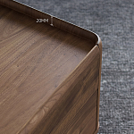 Прикроватный деревянный столик с 2-мя ящиками Moon Walnut Furniture варинант исполнения - 7 | Loft Concept в Омске