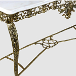 Консоль из бронзы с мраморной прямоугольной столешницей Bronze Console варинант исполнения - 1 | Loft Concept в Омске