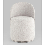 Пуф Loreen со спинкой вращающийся букле светло-серый варинант исполнения - 4 | Loft Concept в Омске