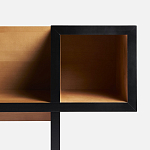 Дизайнерская скамейка  Canton  Beech and Black Bench варинант исполнения - 10 | Loft Concept в Омске