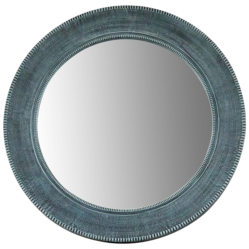 Круглое настенное зеркало Francis Mirror Бирюзовый Зеркало в Омске | Loft Concept 