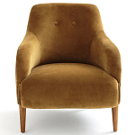 Кресло велюровое золотистого цвета Diaspro Gold  Armchair варинант исполнения - 2 | Loft Concept в Омске