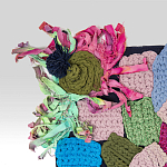 Ковер разноцветный из джинсовой одежды и армейских палаток Upcycling варинант исполнения - 2 | Loft Concept в Омске