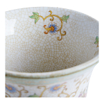 Ваза из фарфора на бронзовом основании Turquoise Blooming Garden варинант исполнения - 3 | Loft Concept в Омске