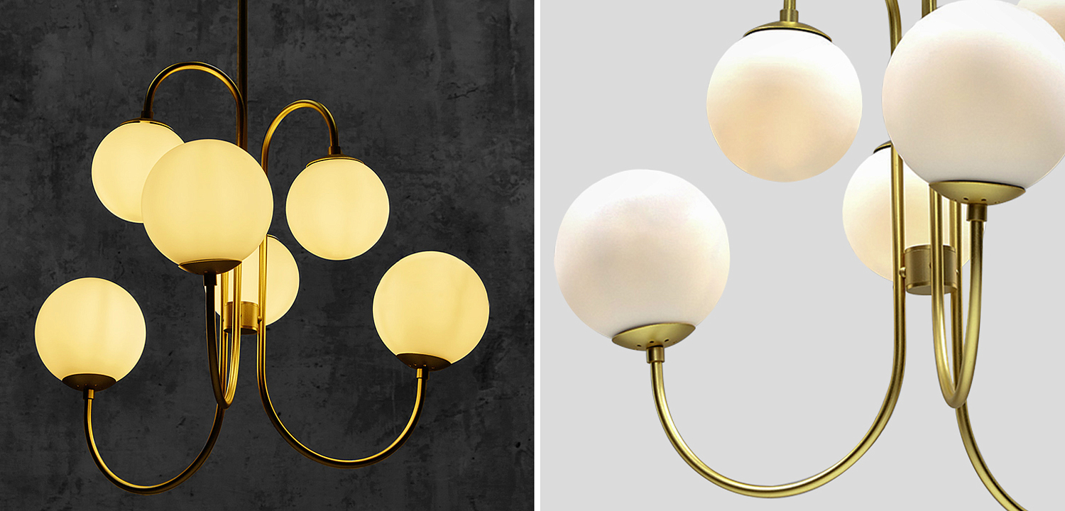 Люстра Gooseneck Pelle Gold Chandelier Люстра Gooseneck Pelle Gold Chandelier - Loft-Concept в Омске