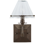 Бра с прозрачным стеклянным абажуром в форме конуса Bartolomeo Bronze варинант исполнения - 3 | Loft Concept в Омске