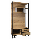 Стеллаж под TV в стиле лофт с открытыми полками и 2-мя ящиками Urban Style Space варинант исполнения - 2 | Loft Concept в Омске