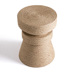 Приставной стол с отделкой из джута Juti D35 см варинант исполнения - 3 | Loft Concept в Омске