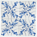 Плитка с узором 2 кота 2 пистолета варинант исполнения - 2 | Loft Concept в Омске