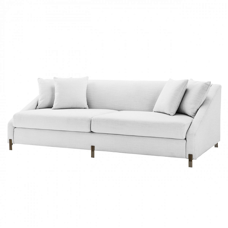 Диван Eichholtz Sofa Candice white Белый Латунь в Омске | Loft Concept 