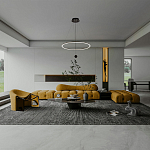 Светодиодная люстра Black LED Circle and Ball Lamp варинант исполнения - 7 | Loft Concept в Омске