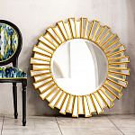 Зеркало круглое с лучами из зеркальных фацетов Golden Facet варинант исполнения - 2 | Loft Concept в Омске