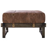 Пуф Duncan винтажная коричневая кожа  варинант исполнения - 1 | Loft Concept в Омске